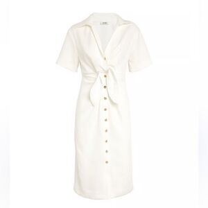 NEW NWT SANDRO Nacre Tie Shirt Dress